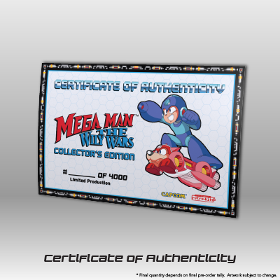 Mega Man: The Wily Wars CE - Certificate of Authenticity