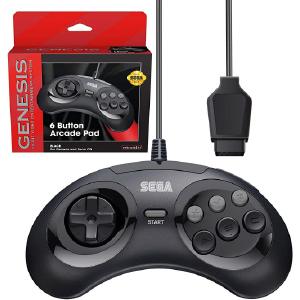 SEGA Genesis 6-button Arcade Pad - Original Port - Black
