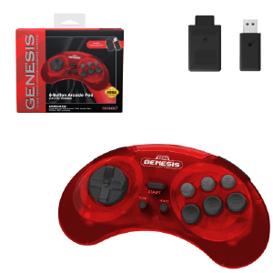 SEGA Genesis 2.4 GHz Arcade Pad - Crimson Red