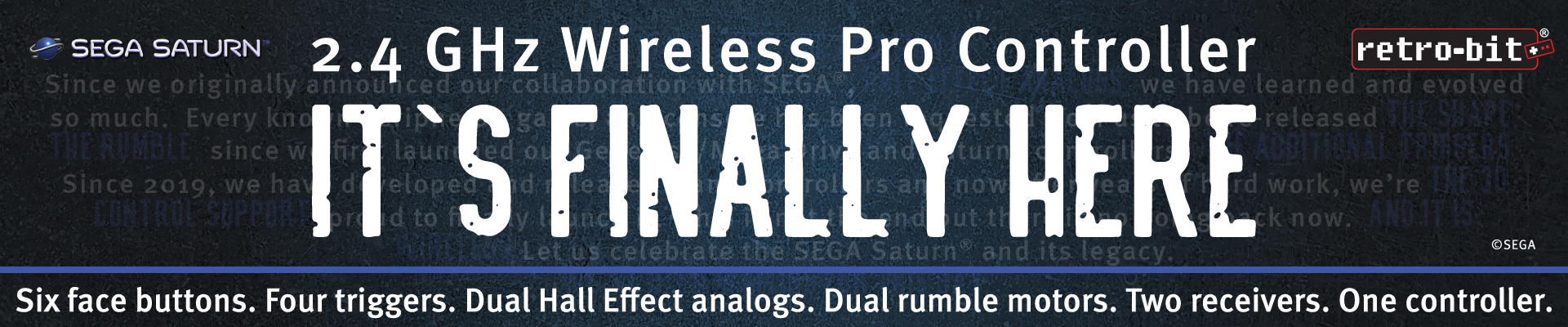 SEGA Saturn 2.4 GHz Wireless Pro Controller - It's finally here!