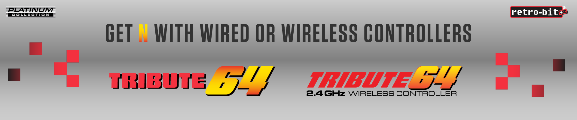 Tribute64 - Wired & 2.4 GHz Wireless Controllers