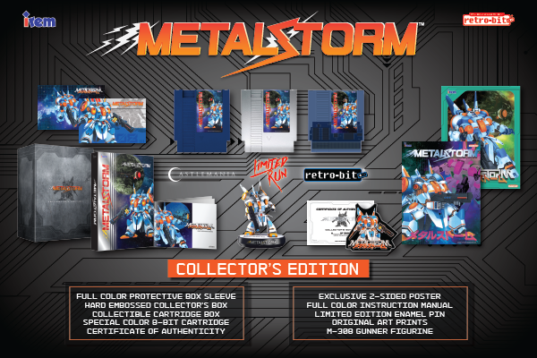 Metal Storm, Collector's Edition, NES, Irem, Retro-Bit, Castlemania, Limited Run Games