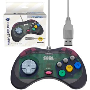 SEGA Saturn Control Pad - Model 2 - USB Port - Slate Grey