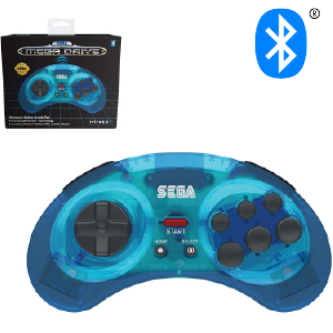 SEGA Megadrive Bluetooth Control Pad - Clear Blue (EU)
