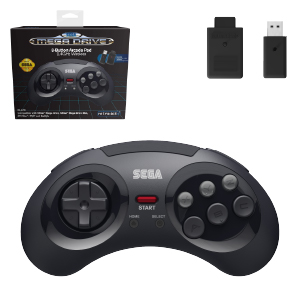 SEGA® Mega Drive 8-Button Arcade Pad - 2.4 GHz Wireless - Black