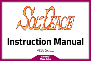 Sol-Deace - Instruction Manual - Edia Co., Ltd.