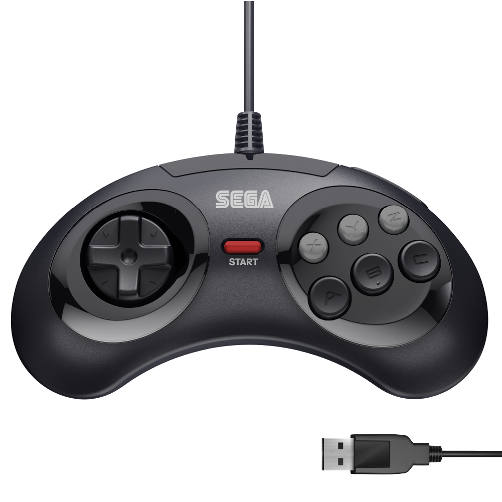 Mega Drive Colorway_6btn usb_black Mega Drive Colorway_6btn usb_black