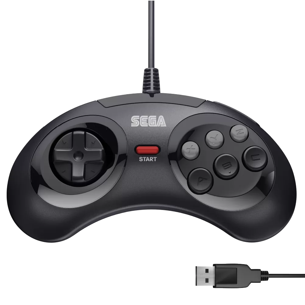 Mega Drive Colorway_6btn usb_black