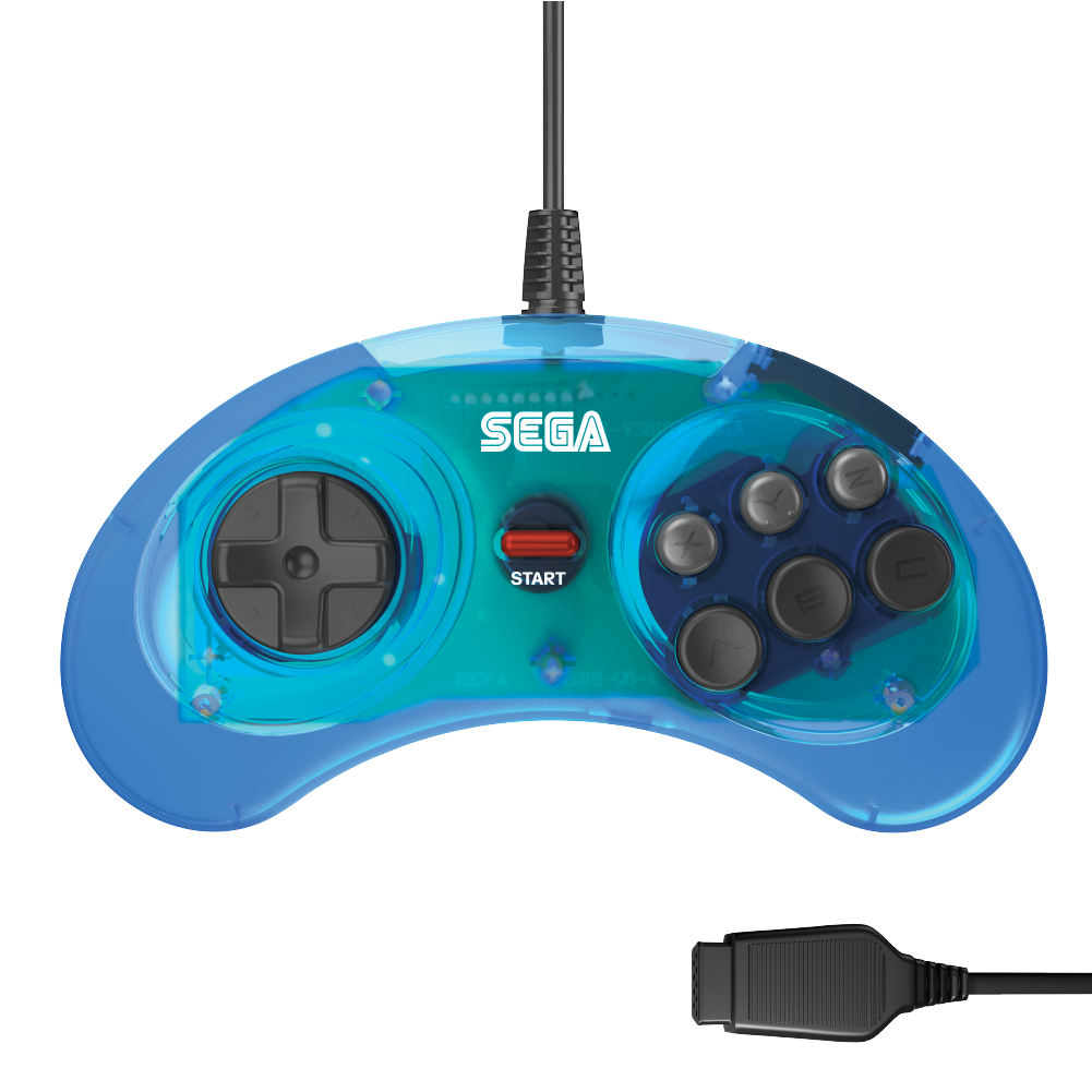 Mega Drive Colorway_console_clear blue Mega Drive Colorway_console_clear blue